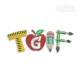 TGIF School Supplies Embroidery Design