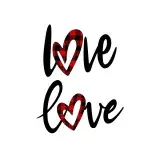 Buffalo Plaid Love Heart SVG Cuttable Designs