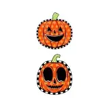 Halloween Polka Dots Pumpkin Jack O Lantern SVG Cuttable Designs
