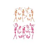 Halloween Skeletons Butterflies SVG Cuttable Designs