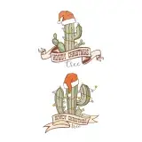 Howdy Christmas Cactus Santa SVG Cuttable Designs