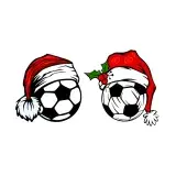 Santa Soccer Football Ball SVG Cuttable Designs