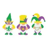 Mardi Gras Pack Gnomes SVG Cuttable Designs