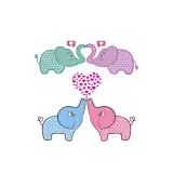 Elephants Couple Love SVG Cuttable Designs
