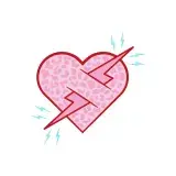 Leopard Lightning Heart SVG Cuttable Designs