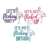 Birthday Flamingo SVG