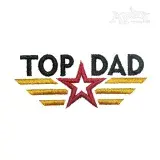 Top Dad Embroidery Design