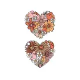Flowers Halloween Ghosts Heart SVG