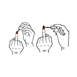 Nail Polish Middle Finger SVG