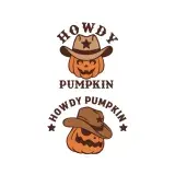 Howdy Pumpkin SVG Cowboy Jack 'o Lantern Halloween