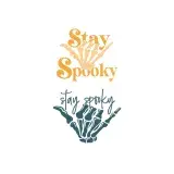 Stay Spooky Halloween Skeleton Shaka Hand Sign SVG