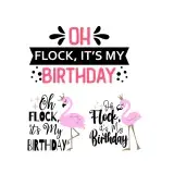 Oh Flock, It's My Birthday SVG Flamingo