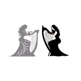 Harp Player SVG