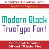 Modern Block TrueType Font