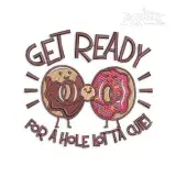 Get Ready for a Hole Lotta Cute Machine Embroidery Design Donut Doughnut