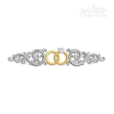 Interlocked Wedding Rings Bands Machine Embroidery Design