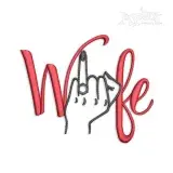 Wife Wedding Ring Finger Machine Embroidery Design