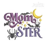 Halloween Mom Ster Machine Embroidery Design