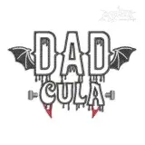 Halloween Dad Cula Applique Machine Embroidery Design