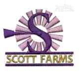 Farm Windmill Split Frame Name Machine Embroidery Set Letters