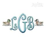 Begonia Monogram Machine Embroidery Font by Apex Designs Alphabet