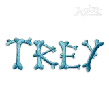 Bones Alphabet Letters Embroidery Font Design by Apex