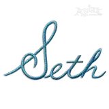 Handwriting Script Letters Machine Embroidery Font by Apex