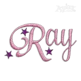 Stars Script Alphabet Letters Machine Embroidery Font by Apex Star