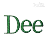Times Embroidery Font by Apex Designs Letters