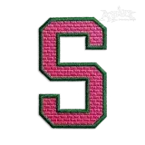 Athletic Block with Brick Fill Machine Embroidery Font by Apex Designs