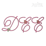 Flowers Polka Dots Machine Embroidery Font by Apex
