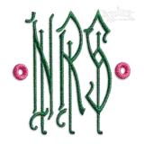 Delilah Monogram Machine Embroidery Fonts
