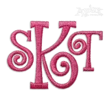 Vida Curlz Machine Embroidery Font by Apex