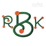 Polka Dots Machine Embroidery Font by Apex Letters Design