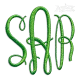 Royal Circle Embroidery Font by Apex by Lettering