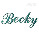 True Script Machine Embroidery Font by Apex Design Lettering