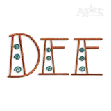 Doodle Swirl Machine Embroidery Font by Apex