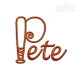 Baseball Machine Embroidery Font Alphabet by Apex Designs Art