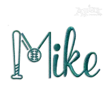 Baseball Softball Embroidery Font by Apex Designs