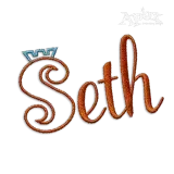 Royal Princess Crown Machine Embroidery Font by Apex Letters