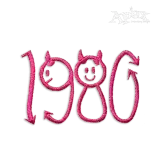 Devil Tail Halloween Machine Embroidery Font Design by Apex