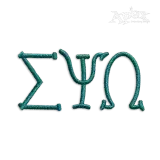 Greek Party Machine Embroidery Fonts by Apex Designs