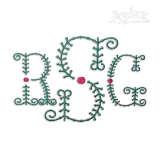 Stitch 2-Color Monogram Machine Embroidery Font by Apex