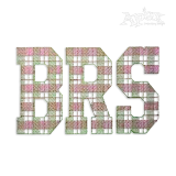 Gingham Plaid Block Machine Embroidery Font by Apex Designs