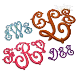 Arabesque Monogram 3D Puff Embroidery Font By Apex Designs