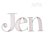 Baby 2-Color Sketch Machine Embroidery Font by Apex