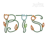 Tulips Floral Machine Embroidery Font by Apex Designs
