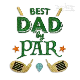 Best Dad by Par Golf Machine Embroidery Design - Apex