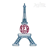 The Eiffel Tower Machine Embroidery Monogram Frame