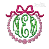Pearl of String Bow Frame Machine Embroidery Design by Apex